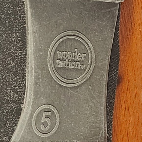 Wonder Nation Black Faux Velvet Faux Tie Back Zipper Instep Ballet Flats Size 5 - Picture 9 of 16